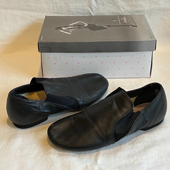 EUC American Ballet Theatre Leather Jazz Shoes, sz 4.5 - Picture 1 of 8